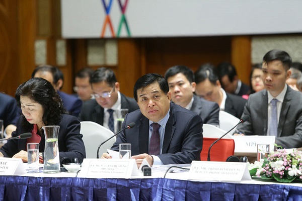 Bộ trưởng Bộ Kế hoạch & Đầu tư Nguyễn Chí Dũng tại VBF 2019. (Ảnh: Báo Đầu tư)