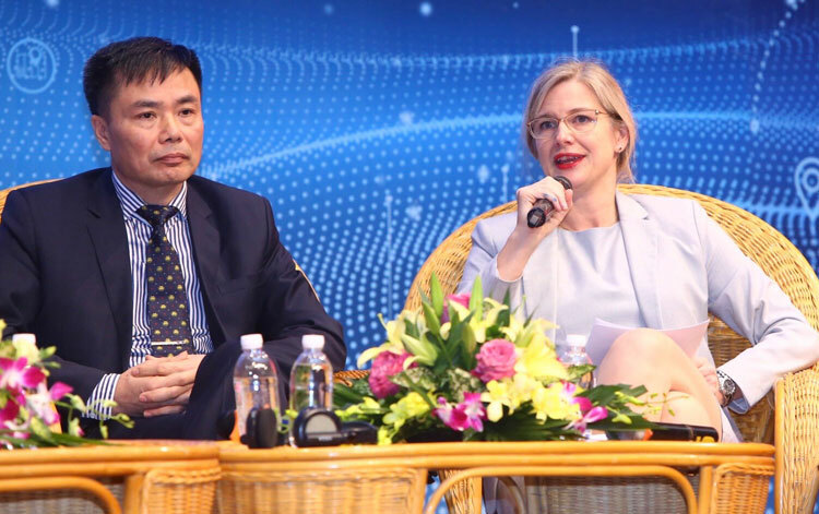 Bà Ann Mawe, Đại sứ Thụy Điển tại Việt Nam cho rằng hành lang pháp lý minh bạch sẽ thuận lợi cho doanh nghiệp khởi nghiệp. Ảnh: Văn Quyết.