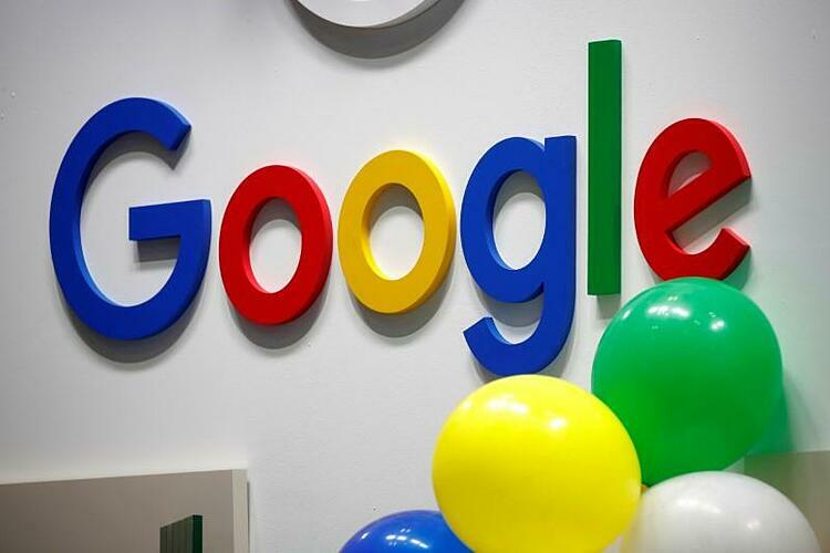 Logo Google tại một sự kiện ở Paris (Pháp). Ảnh: Reuters
